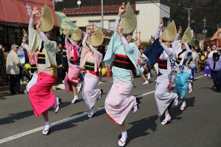 青梅市民によるパレードや踊りも行われる「梅まつり」