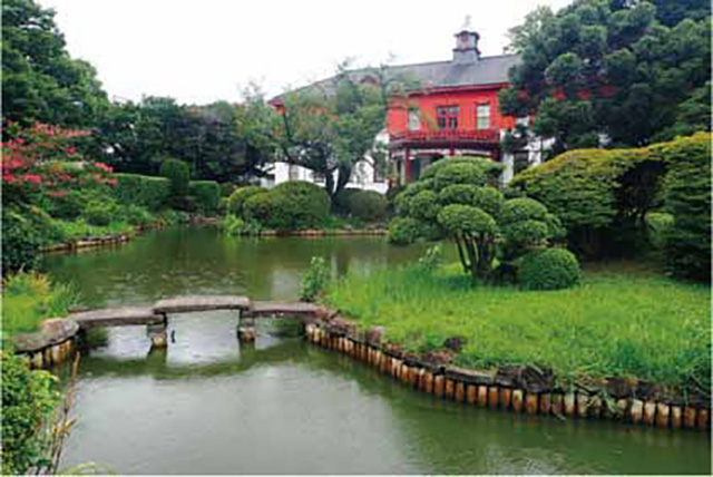 日本庭園と旧東京医学校本館